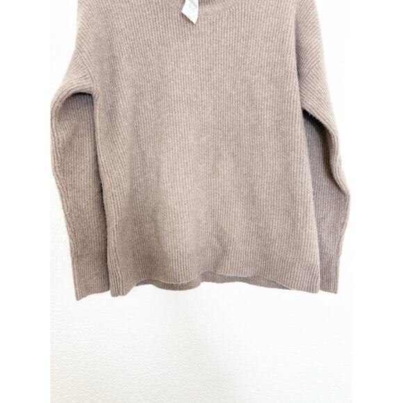 NWT J. Crew Ribbed Boyfriend Crewneck Sweater Size XS Extra-Soft Yarn Brown - Picture 9 of 12